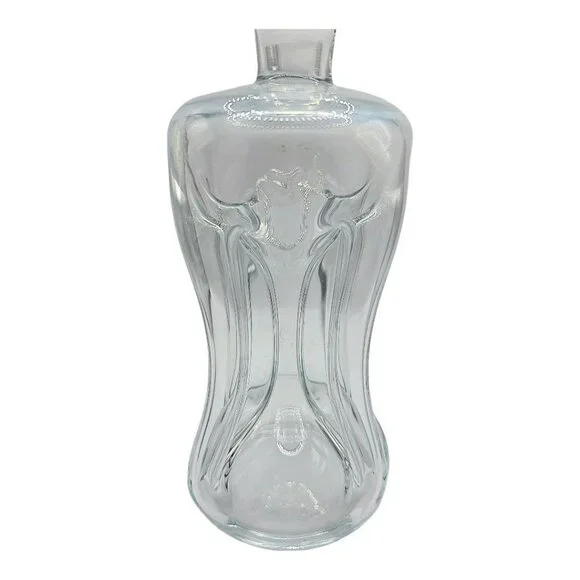 VTG Holmegaard Kluk Alcohol Decanter Danish Stopper Pinch Art Glass Blue Tint - Picture 12 of 15